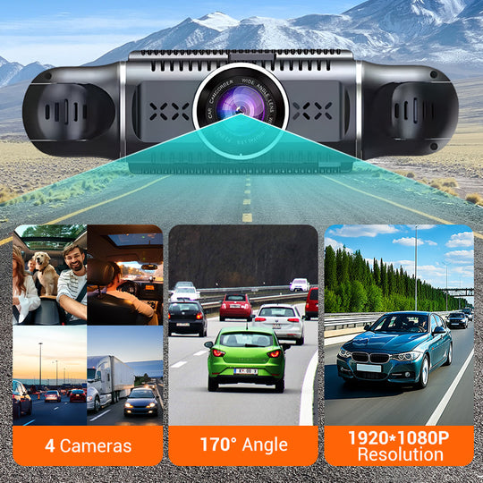 Driving Safety✨4-Channel FHD Dash Cam with Ultra-Wide Angle