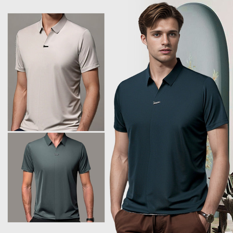 🔥Men’s Casual Lapel Breathable Wrinkle-free T-shirt