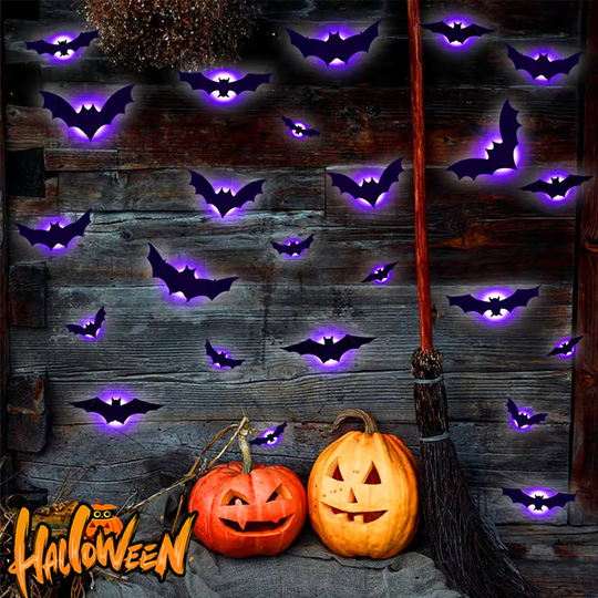 🎃PRE-VENDITA DI HALLOWEEN 50% DI SCONTO👻Pipistrelli illuminati 3D di Halloween🦇Design 3D ultra realistico per il massimo effetto spaventoso
