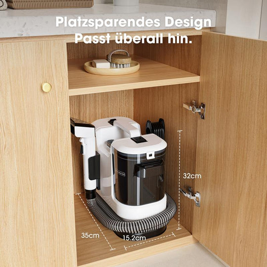 Stoffreinigungsgerät – Schwarz und Weiß, kann tiefgreifend Flecken auf Teppichen, Autositzen, Haustieren, Treppen, Sofas usw. entfernen, geeignet für Autos/Autopflege