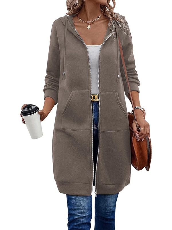 ⏰This week's Hot Sales - 50% Off🍂 Women's Casual Zip-Up Hoodie Jacket – Autumn Lightweight Everyday Coat ✨