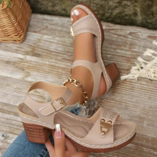 🌸NEW HOT SALE 50% OFF✨Elegant women's sandals with block heels – stylish and comfortable 👡✨