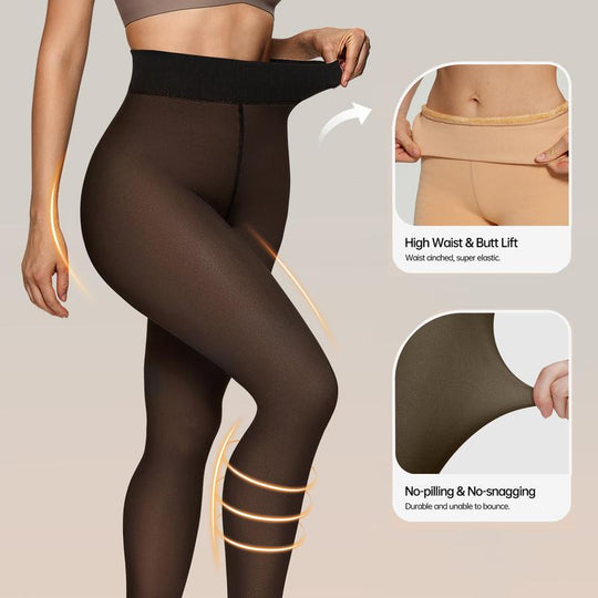 🎃50% off all new autumn clothing🍂🍂The Original Magic Fleece Lined Leggings Sheer Fake Translucent Pantyhose