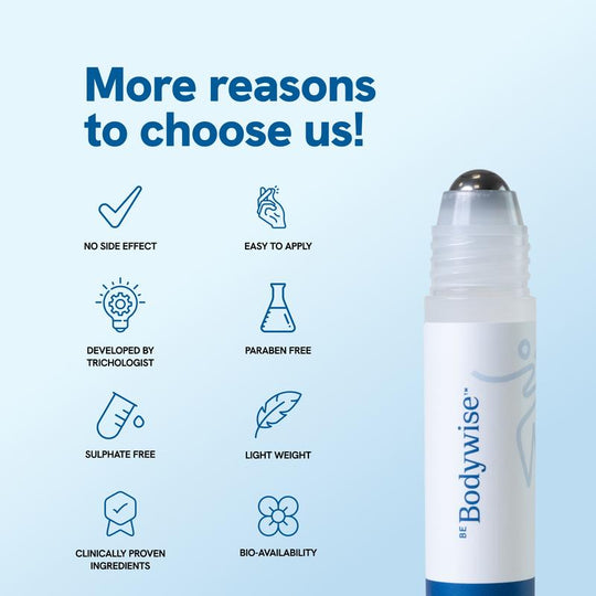 Fii avansat în corp de creștere a părului Roll-on | 3% rozmarin | 2% aminexil | 3% Redensy L 2% Anagain | Aplicator de scalp de precizie | Paraben și Sulfat gratuit | Non -uleios și fără mizerie