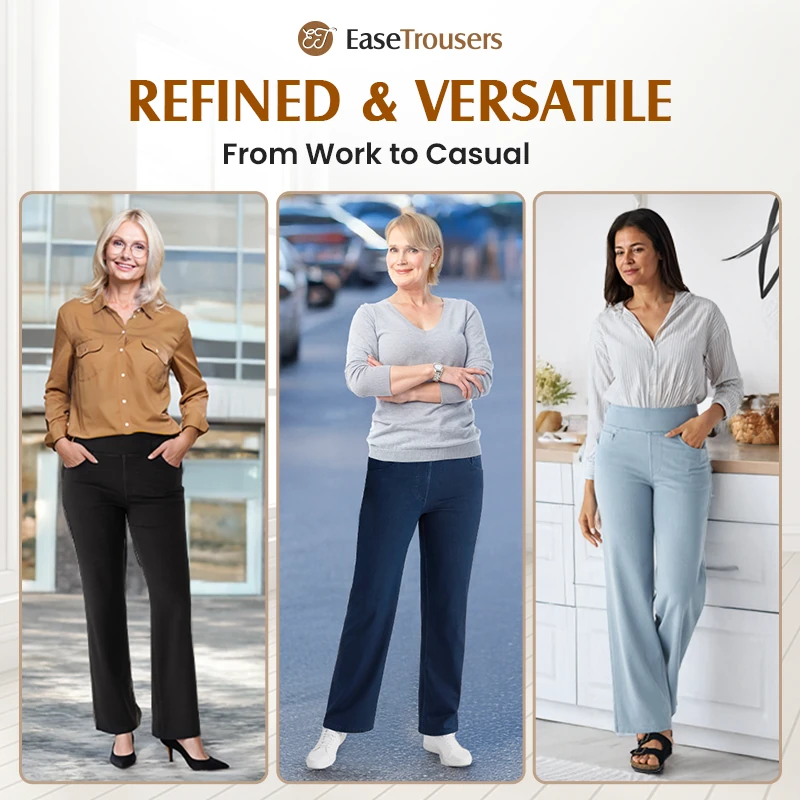 Loose High-Waist Business Casual Pants Yoga Pants Women Wide Leg Pants with Pockets Comfortable Athletic Sweatpants Outdoorfun