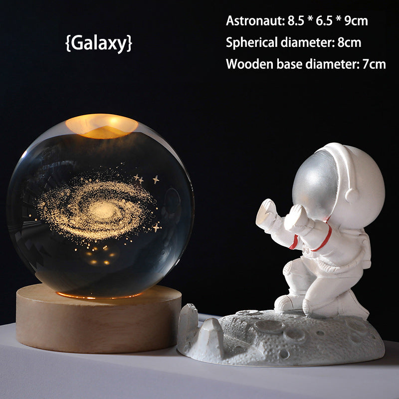 Lampada decorativa notturna con sfera di cristallo galassia 3D di Pasqua💖ACQUISTA 3 E RICEVI IL 10% DI SCONTO