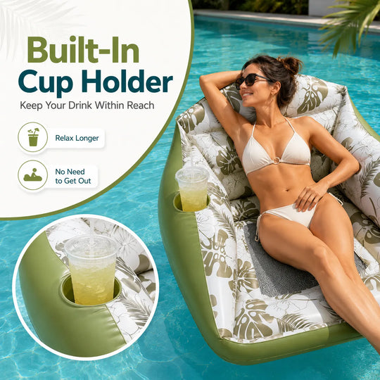 🛋️ 3-in-1 Inflatable Pool Lounge Chair