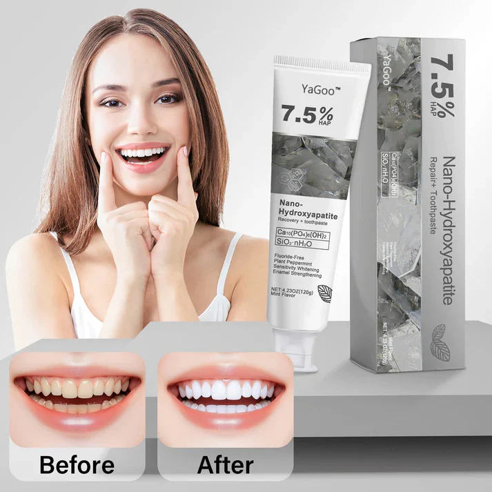 🔥Ends Tonight: Get 40% OFF Before It’s Gone!🎁 YaGoo™ Fluoride-Free Hydroxyapatite Toothpaste – Gentle Whitening & Enamel Strength for Sensitive Teeth