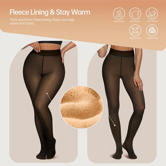 🎃50% off all new autumn clothing🍂🍂The Original Magic Fleece Lined Leggings Sheer Fake Translucent Pantyhose