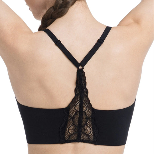 Lusait Lace Jelly Bra Bralettes for Women Pullover Bra Seamless Wireless Deep V Racerback Comfort Padded Everyday Tshirt Bra tiktokshopspringglowup summerwins,summerwins