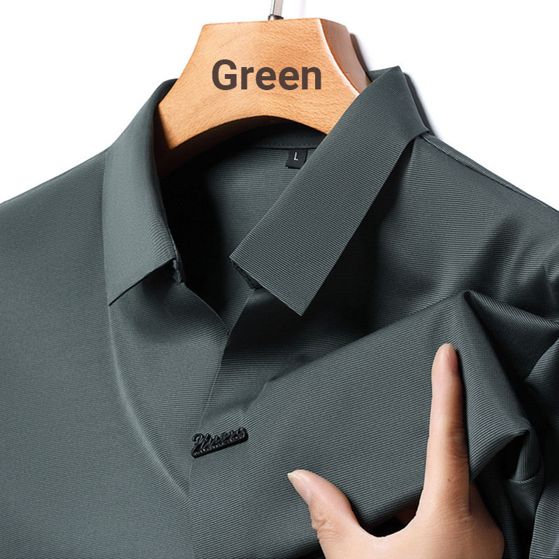 🔥Men’s Casual Lapel Breathable Wrinkle-free T-shirt