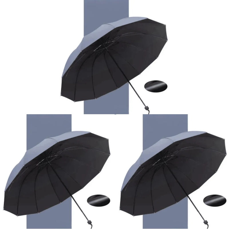 ⏳Aikarajoitettu 50%Alennus⏰12-ribinen suuri kokoontaitettava tuulenpitävä sateenvarjo🌂