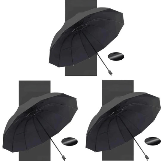 ⏳Aikarajoitettu 50%Alennus⏰12-ribinen suuri kokoontaitettava tuulenpitävä sateenvarjo🌂