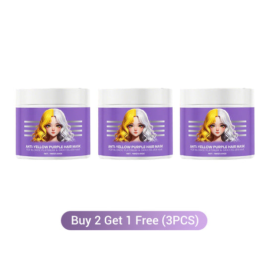 Maschera per capelli viola anti-ingiallimento 💜 Di' addio ai riflessi rossi! 💜