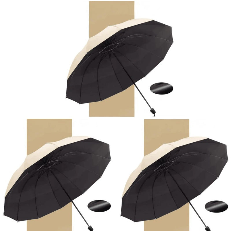 ⏳Aikarajoitettu 50%Alennus⏰12-ribinen suuri kokoontaitettava tuulenpitävä sateenvarjo🌂