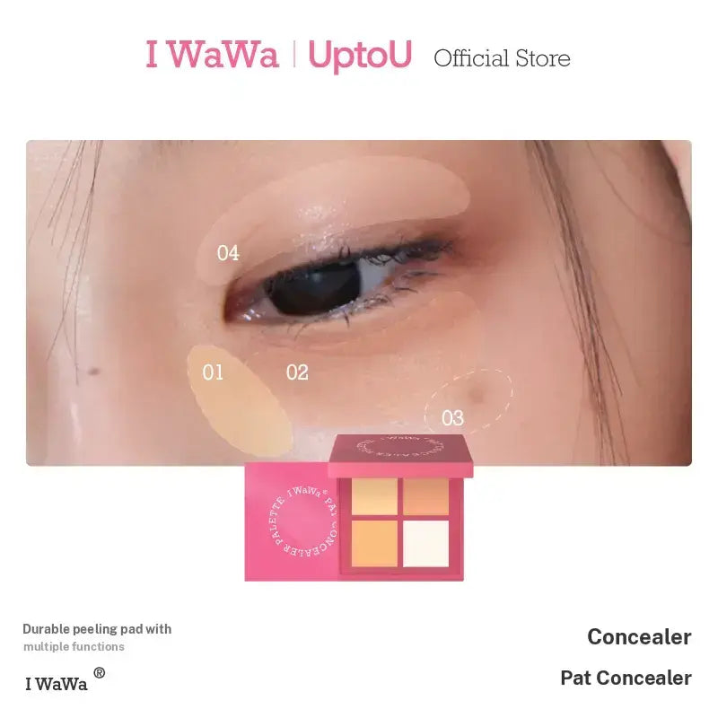 【I WaWa】 Una palette di correttori per la correzione del colore, 4 tonalità, per illuminare e definire, nasconde occhiaie e macchie scure