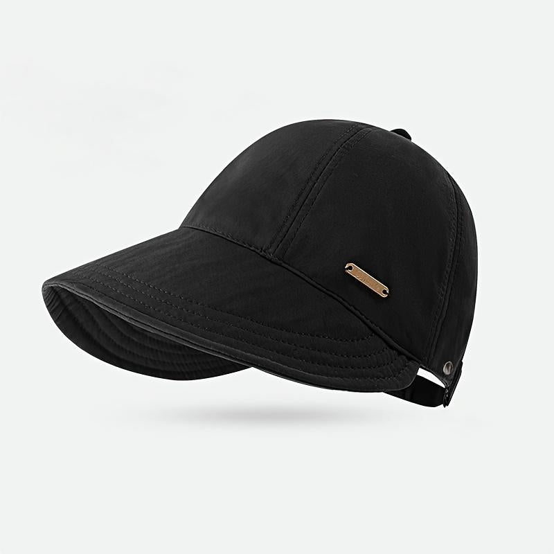 Women's Wide Brim Sun Visor Hat - UPF 50+ Open Top Cap for Ponytails, Golf, and Beach
