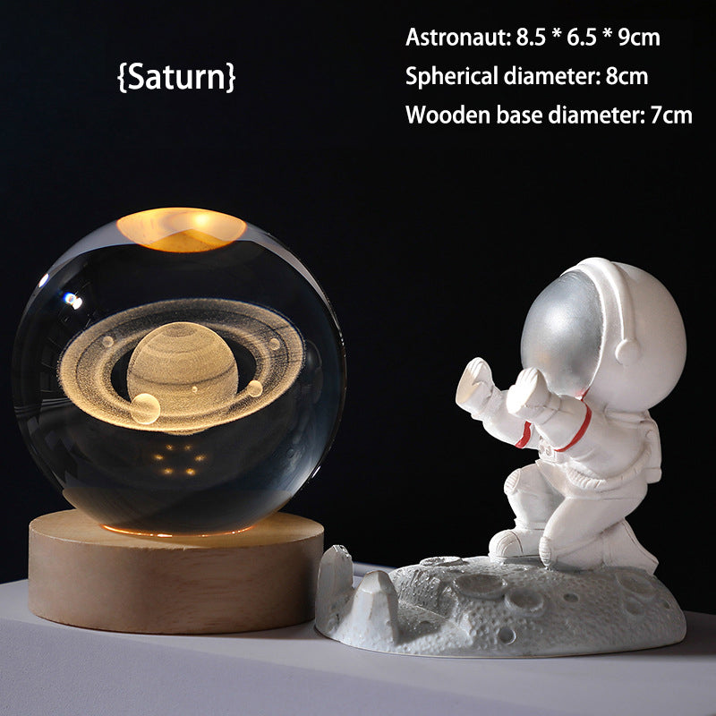 Lampada decorativa notturna con sfera di cristallo galassia 3D di Pasqua💖ACQUISTA 3 E RICEVI IL 10% DI SCONTO