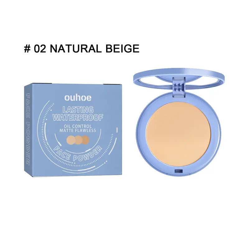 OUHOE Soft Compact Powder Summer Oil Control Bezchybný make-up nastavovací pudr Lehký s pudrovou labutěnkou poskytuje matnou a rovnoměrnou pleť kosmetiky
