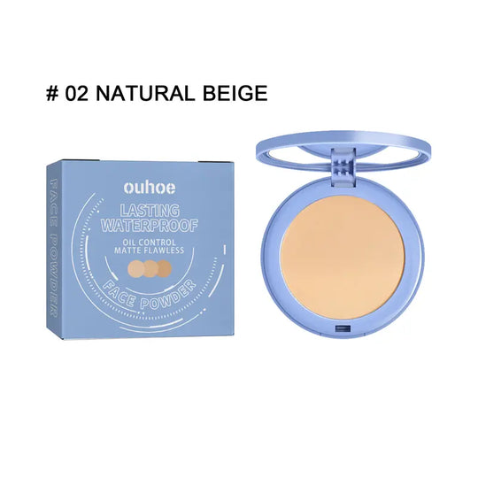 OUHOE Soft Compact Powder Summer Oil Control Bezchybný make-up nastavovací pudr Lehký s pudrovou labutěnkou poskytuje matnou a rovnoměrnou pleť kosmetiky