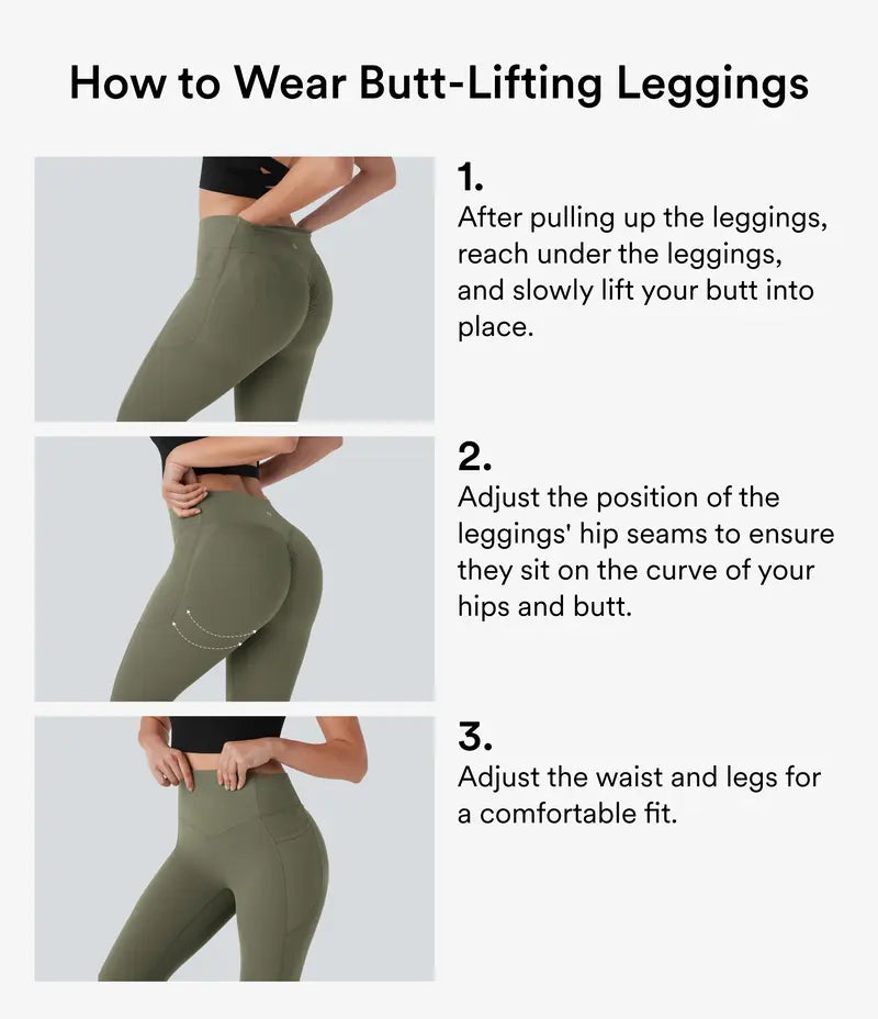 Halara UltraSculpt Højtaljede Scrunch Butt Lifting Mave Control Pocket Shaping Training Leggings