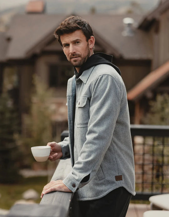 Flannel Lined Workwear Jacket in Navy Plaid