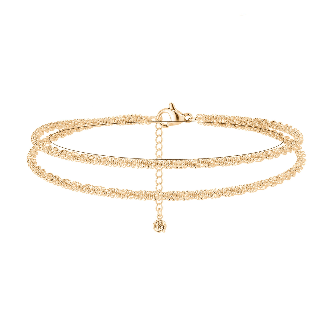 🩷Dainty Layered Waterproof Anklet