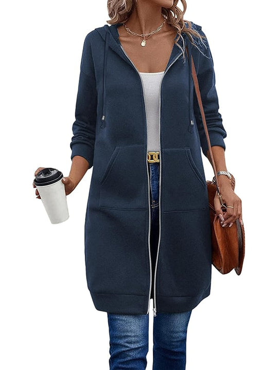 ⏰This week's Hot Sales - 50% Off🍂 Women's Casual Zip-Up Hoodie Jacket – Autumn Lightweight Everyday Coat ✨