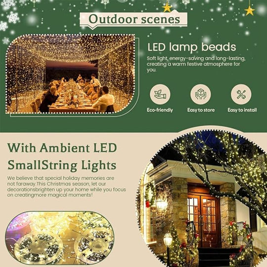 🎄🎁Catena luminosa a forma di petardo in filo di rame