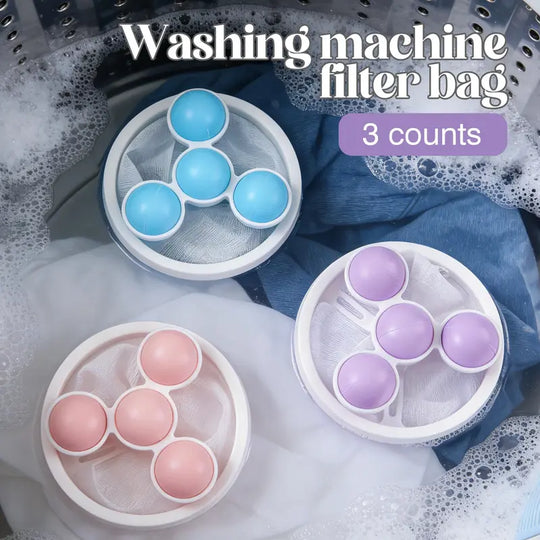 🧺🧦3 Counts Washing Machine Filter Bag