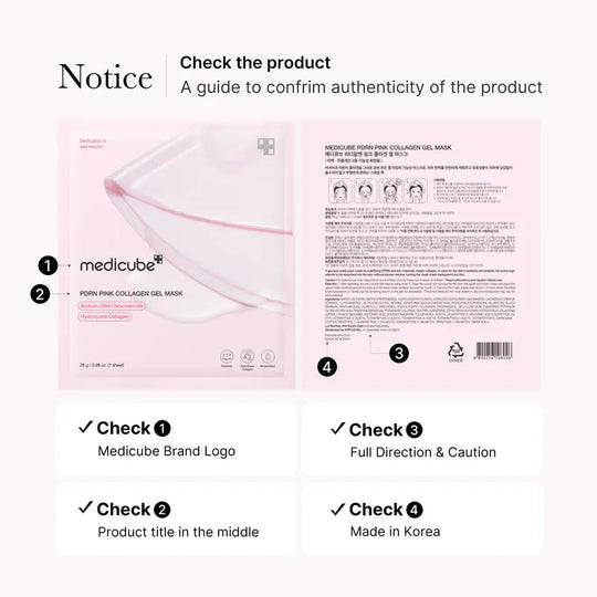 [medicube Official Shop] PDRN Pink Collagen Gel Mask (4 sheets) | Salmon DNA, Color Changing, Pink Glow, Collagen, Facial Mask, Korean Skincare