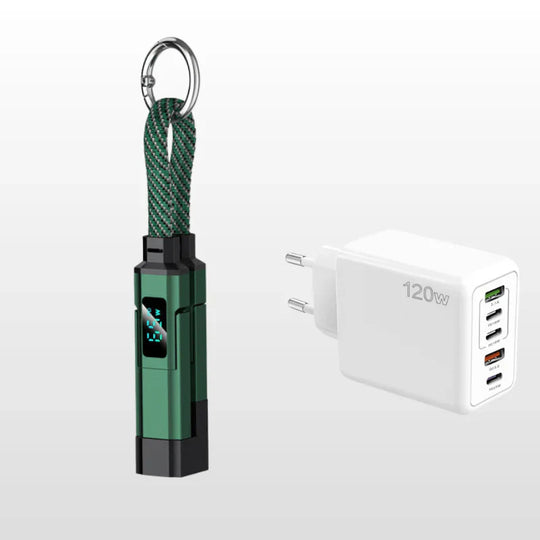 🔥Portachiavi con display digitale 4 in 1 e cavo di ricarica