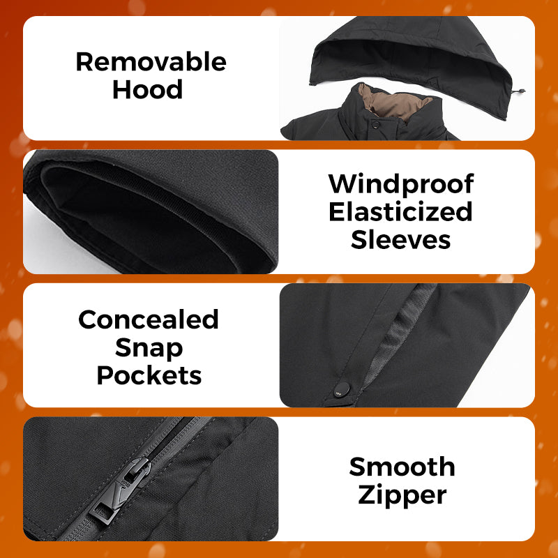 🔥Kuuma alennusmyynti🔥Osta 2 kpl, toimitus maksutta🔥Miesten lämpöhuppuinen parkatakki