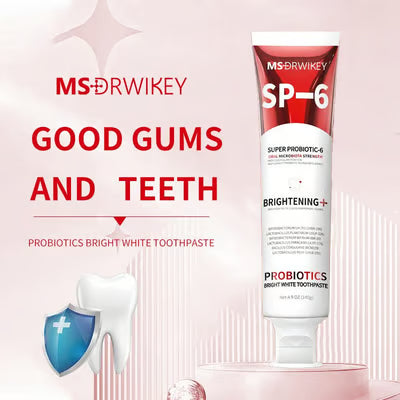 【MSDRWIKEY】 Pasta de dientes súper probiótica Mint Burst – Fortalece el esmalte, ilumina la sonrisa y brinda frescura duradera