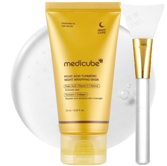 [MedicubeOfficial] Maschera di avvolgimento della notte della curcuma dell'acido kojic | Maschera da involucro durante la notte, capannone del mattino, curcuma, niacinamide ， vitamina C