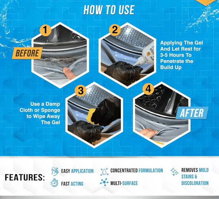 🔥LAST DAY- BUY 2 GET 1 FREE!!⚡50K+ SOLD!🏠Mold Removal Gel Multi-Purpose Household Cleaning Gel