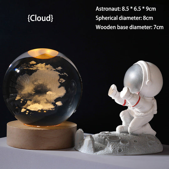 Lampada decorativa notturna con sfera di cristallo galassia 3D di Pasqua💖ACQUISTA 3 E RICEVI IL 10% DI SCONTO
