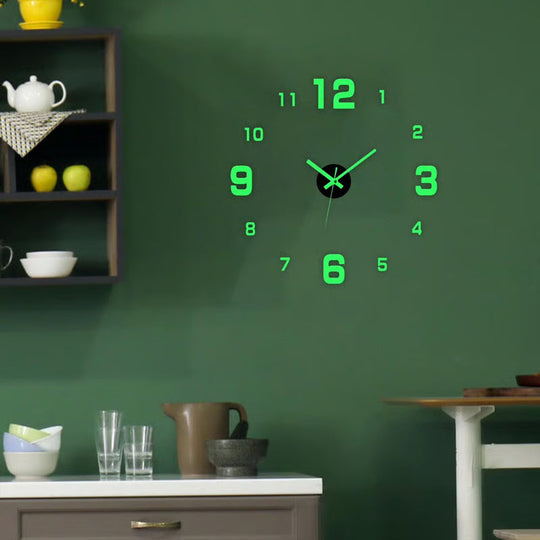 🏠🕒Modern 3D Digital Wall Clock – Silent Acrylic Luminous Wall Decor, Night Glow Easy-Read Time Display, Stylish Home Decoration & Gift