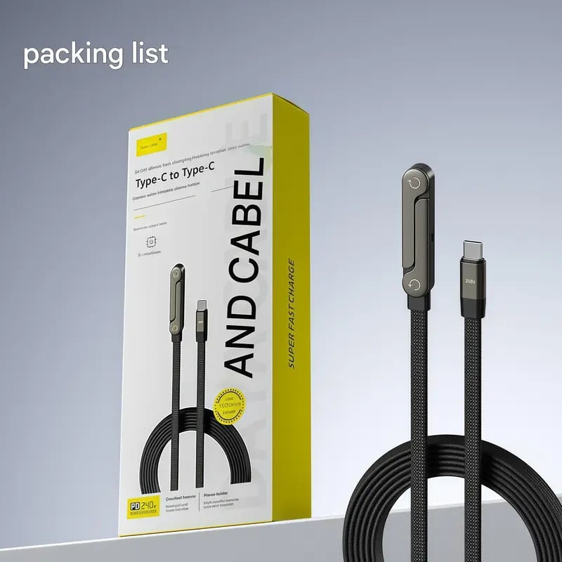 ⚡Last Day Special Price £10.79!!!⚡ Invisible Holder Charger Cable with Stand – Hidden Bracket Design, Fast Charging Support, Tangle-Free & Durable 📱