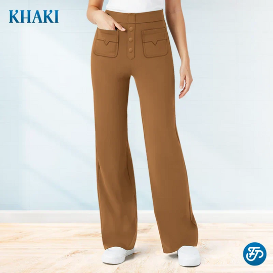 💖SALDI 2025 NUOVI MODELLI 50% DI SCONTO💷Pantaloni elasticizzati casual a vita alta da donna