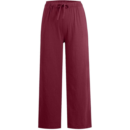 Women's  Cotton Linen Wide Leg Pants