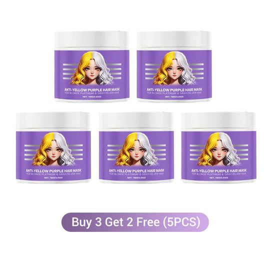Maschera per capelli viola anti-ingiallimento 💜 Di' addio ai riflessi rossi! 💜