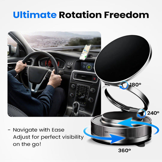 🔥Køb mere Spar mere🔄360° justerbar vakuummagnetisk telefonholder📱🚗