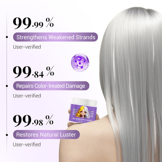 Maschera per capelli viola anti-ingiallimento 💜 Di' addio ai riflessi rossi! 💜