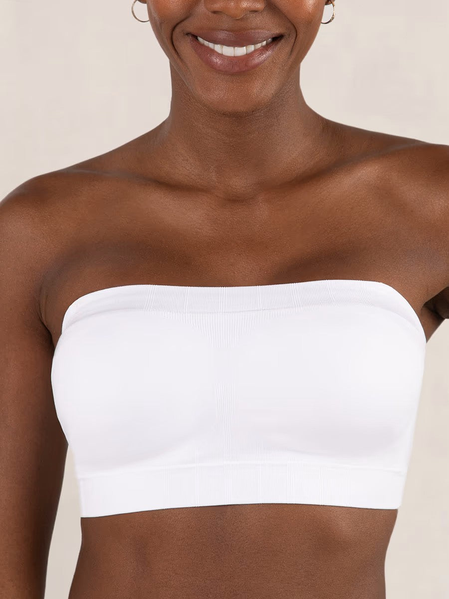 Shapermint Truekind Convertible Strapless Bandeau Bra with Wireless Comfort, Anti-Slip Grip & Removable Straps Fit Outfits