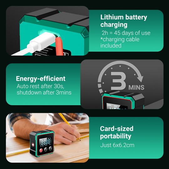 🔥 Free Shipping LAST DAY PROMOTION - 50%OFF 🔥 Magnetic Digital Angle Finder with Electronic Laser