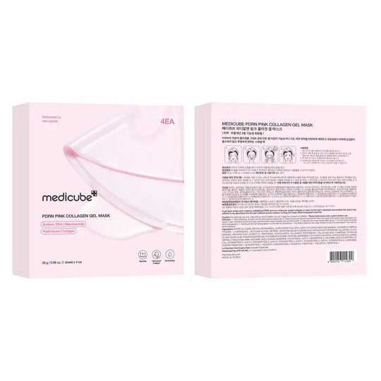 [medicube Official Shop] PDRN Pink Collagen Gel Mask (4 sheets) | Salmon DNA, Color Changing, Pink Glow, Collagen, Facial Mask, Korean Skincare