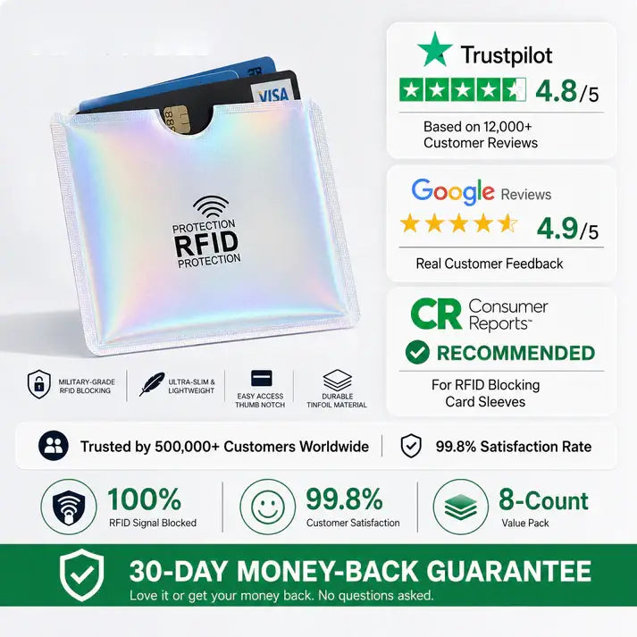 RFID Blocking Sleeves for Credit Cards