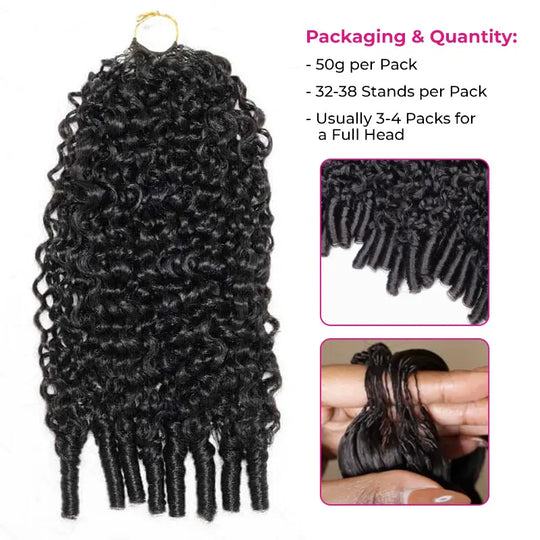 ISEE HAIR Echthaar-Häkelverlängerungen, Miracle Knots, vorgetrennt, 50 g/Packung – knotenlose Boho-Zöpfe, 4–5 Packungen für den ganzen Kopf, mehrere lockige & Wellentexturen
