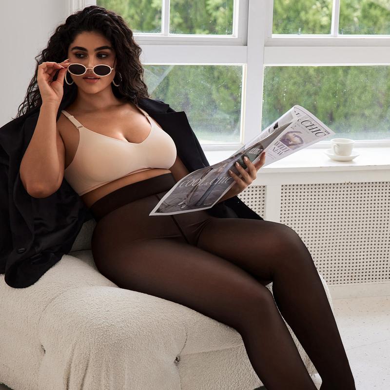 🎃50% off all new autumn clothing🍂🍂The Original Magic Fleece Lined Leggings Sheer Fake Translucent Pantyhose